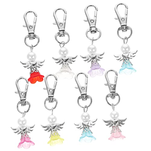 Ciieeo 8 Teiliges Set Engel Schlüsselanhänger Dekorative Autobehänge Exquisite Taschenanhänger Schutzengel Charms DIY Requisiten Winkelketten Für Schlüssel Hochzeiten Zubehör von Ciieeo