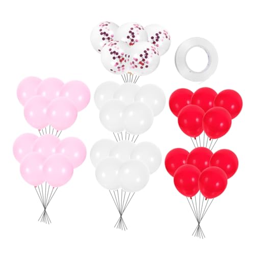 Ciieeo 80St valentinstag ballon hochzeitsballons hochzeitsluftballons ballongas gasballon Latexballons Dekorationen Party valentinstag luftballons Ballon zum Valentinstag Aluminiumfolie von Ciieeo