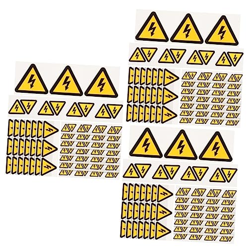 Ciieeo 90 Stk Blitz-etikett Aufkleber Zum Trennen Von Stromschlägen Elektrische Warnschilder Aufkleber Für Elektrische Gefahren Spannungskontakt-aufkleber Elektroraum Zeichen Hoher Druck von Ciieeo