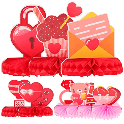 Ciieeo Valentinstag Honeycomb Centerpiece Desktop Decor 9pcs Papier Verzierungen Für Home Décor von Ciieeo