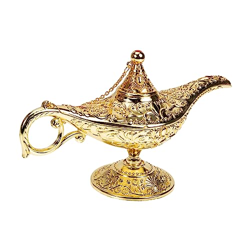 Ciieeo Aladins Lampe Mittelstücke Für Hochzeiten Kostüm Requisiten Lampe Vintage Halloween Dekoration Heimdekoration Genies Heim Schreibtisch Dekoration Büro Goldene von Ciieeo