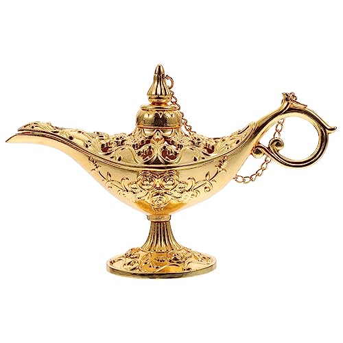 Ciieeo Aladins Lampe Vintage Ornamente Esszimmer Tischdekoration Tischdekoration Heimdekoration Wunschlampe Ornament Hochzeitsornamente Selbstklebende Bodenfliesen Lichttopf von Ciieeo