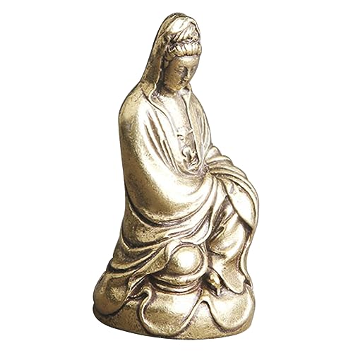 Ciieeo Buddha-Statue Skulptur Messing Vintage-Handwerk Größe für Desktop- von Ciieeo