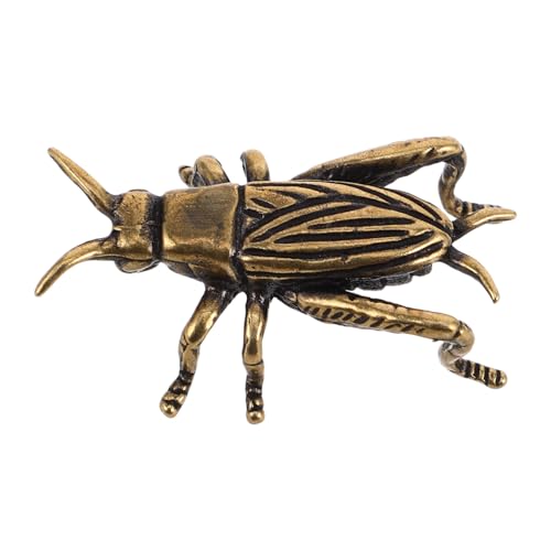 Ciieeo Cricket-Ornamente Vintage-Grillen- Für Zuhause Mini-Grillen-Ornament Aus Messing Grillenfigur Aus Messing Vintage-deko-Statue Für Den Schreibtisch Minifiguren Golden Kupfer von Ciieeo