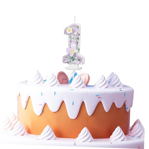 Ciieeo Digitale Geburtstagskerzen Süße Zahlenkerzen Zahlenkerzen Für Kuchen Erste Geburtstagskerze Dekoration Nummer 1 Geburtstagskerze Glitzer Nummer 1 Kerze Cupcake Topper von Ciieeo