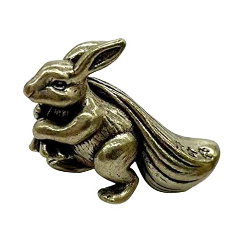 Ciieeo Hase aus Messing Kuchendekoration 2023 chinesische neujahrsfiguren Vintage Dekoration Retro Dekoration tortendeko Einschulung Miniatur-Tierstatue Tierdekoration aus Messing Golden von Ciieeo