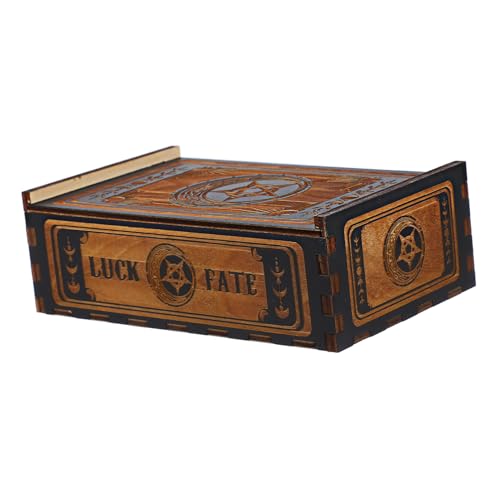 Ciieeo Herren Schmuckschatulle Organizer Holz Holzkiste Mit Klappdeckel Kleine Holzschmuckschatulle Holzkiste Für Tarotkarten Und Schmuck von Ciieeo