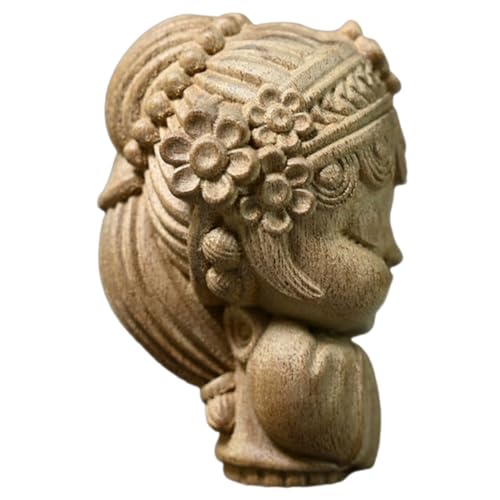 Ciieeo Holzfigur Ornament Wohnkultur Geschnitzte Statue Elegante Holzfigur von Ciieeo