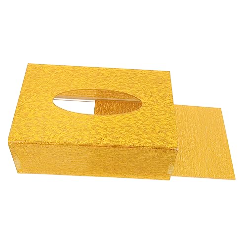 Ciieeo Kasten Tissue-Box Spender Für Toilettenpapier Taschentuchhalter Fürs Auto Goldene Acrylfarben Tischdekoration Goldener Toilettenpapierhalter Serviettenetui Serviettenhalter Aggreko von Ciieeo