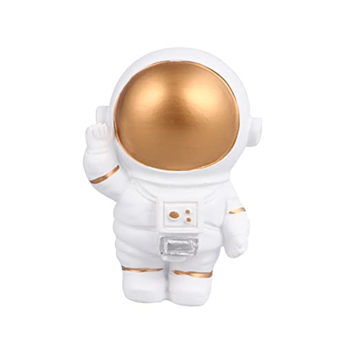 Ciieeo Kuchen-Astronauten-Ornament Astronauten-Statuette Auto-Astronauten- Auto- bücherregal Dekoration buchregal Dekoration Kuchen Harz Handwerk Astronautenverzierung Golden von Ciieeo