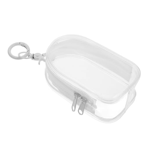 Ciieeo Lauftasche Schlüsselanhänger Figurenetui Schlüsselanhänger Mini Klarsichttasche Transparente Puppenvitrine Pvc Puppentasche Schlüsselanhänger Pvc Displaytasche Make Up von Ciieeo