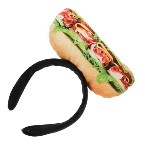 Ciieeo Sandwich-stirnband Sandwich-haarreifen Essen Stirnband Party-cosplay-stirnband Party-sandwich-haardekoration Kopfschmuck Aus Essen Essen-kopfbedeckung Party-stirnband Stoff von Ciieeo