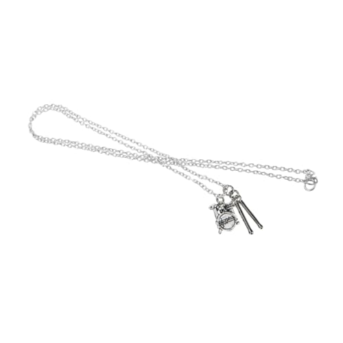 Ciieeo Schlagzeug-halskette Schutzbeutelanhänger Schmuck Damen Armbänder Kleiner Glückstüten-anhänger Alternative Halsketten Plüschdekoration Modische Armbänder Silver Legierung von Ciieeo