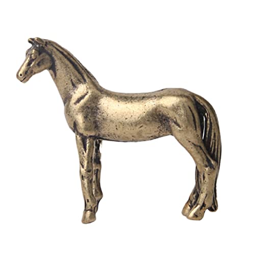 Ciieeo Teehaustier Bronzegeschirr Pferdeornament Heimdekoration Schreibtischdekoration Desktop Dekoration Einweihungsparty Pferdestatue Kunst Solide von Ciieeo