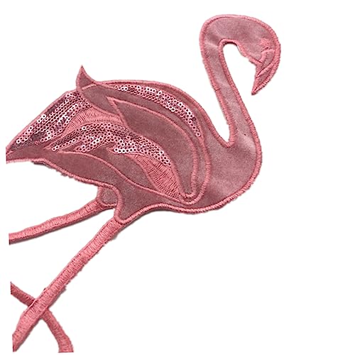 Ciieeo Tierflecken Für Kleidung Flamingo-applikation Blumen-aufkleber Transfers Aufbügeln Aufkleber Zum Basteln Applikationen Für Kleidung Aufnäher Dekorativ Nähpaste Groß Gefühlt von Ciieeo