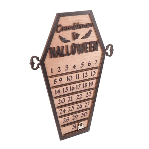 Ciieeo halloween figuren halloween-figuren halloweenkürbis halloween tischdeko halloweendeko Adventskalender Geburt Desktop-Kalender Halloween-Partygeschenke Countdown-Kalender Holz von Ciieeo