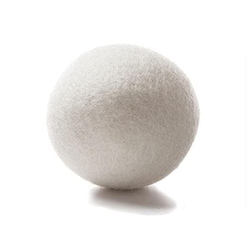 Cikiki 1 x Woll-Trocknerbälle aus natürlichem Stoff, wiederverwendbar, 6 cm, Wäscheball, Weichspüler, Trocken-Set, Waschen X0y8 von Cikiki