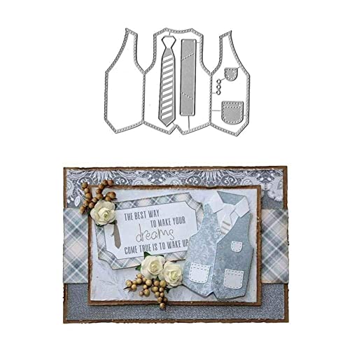 Herren Weste Metall Stanzformen Basteln Schablone Vorlagen für DIY Scrapbooking Album Prägen Machen Stanzformen Dekor Papier Karte Spaß P4r7 von Cikiki