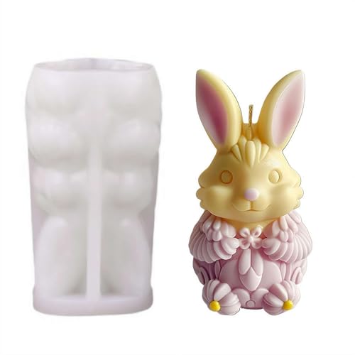 Silikonform mit Osterhase für selbstgemachte Schokoladenkuchendekoration, Fondant, Kerzen, Seife, Wachs, Polymerton – Kunsthandwerk Heimdekoration von Cikiki