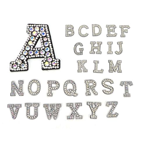 Cikonielf 26Pcs Letter Applique Bügel Iron on Buchstaben Aufnäher Patches Jeans Kleidung Applikation für Jacken Aufbügler zum aufbügeln von Cikonielf