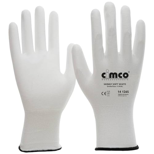 Cimco Skinny Soft White 141264 Nylon-Arbeitshandschuhe, Größe: 10, XL EN 388, 1 Paar von Cimco