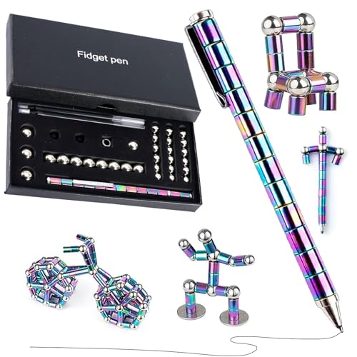 Cimvidi Magnetischer Kugelschreiber, Multifunktions Magnetischer Stift Stress Entlastung Kugelschreiber Metall Stift Magnet Stift Kühle Stifte Gadgets, Geschenk für Junge Männer Frauen von Cimvidi