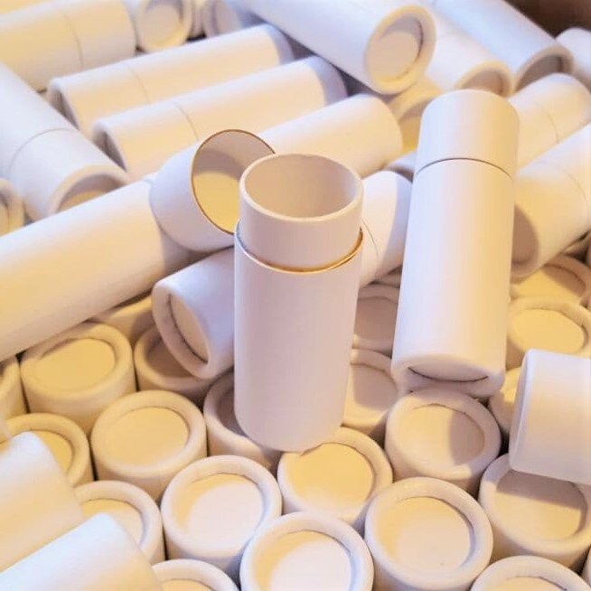 15 G Weiße Lippenbalsam-Tube Aus Papier | 10 Stück von Cinealta