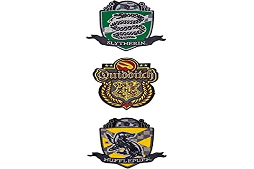 Cinereplicas Harry Potter - Aufnäher Wappen Patch - Offizielle (3er Set - Quidditch Hogwarts), einheitsgröße von Cinereplicas