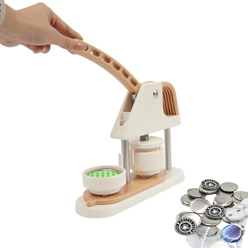 58 mm Knopfdruckmaschine: DIY Button Maker Maschine mit 100 kreisförmigen Papierbögen, Metallabdeckungen, Plastikböden und Klare Folien für individuelle Abzeichen von Ciounmb