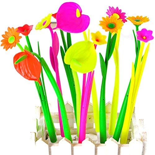 Neuheit Werkzeug Stifte Set Schreibfarbe Kugelschreiber für Schule Büro Schüler Supplies Geschenk Kind Spielzeug Flower 10pcs von Circe-eu