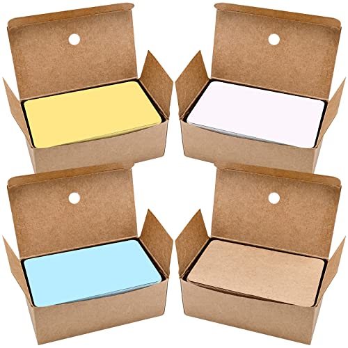 Cisolen 400 Stück Blanko Papier Karten Farben Kraftpapier Karten Karteikarten Memory Karten Flashcards DIY Mitteilungskarte Graffiti Nachricht Wortkarte für Zuhause und Büro von Cisolen