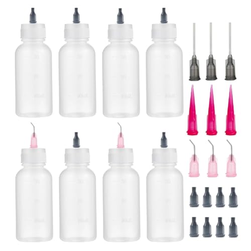 Citywalk 8 Stück Applikatorflaschen mit Präzisionsspitze, Quetschflasche mit Nadelspitze, Klebstoff-Applikatorflaschen, für Paint Quilling Craft, 30 Ml von Citywalk