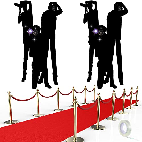 Red Carpet Insta-Mural Partyzubehör-Set, 6-teilig, Paparazzi-Requisiten, Partyzubehör, Foto-Hintergrund mit rotem Teppichläufer für Akademie-Auszeichnungen, Dekoration, Film, Nachtparty von Civaner