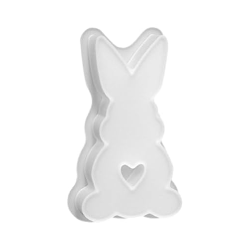 1 STÜCK Ostern Kaninchen Silikonformen Gussformen Kaninchen Kerzenformen zum Gießen Silikonform Kaninchen mit Kerzenform Seifenform Kerzen Ständer Kerzenständer Set Glas (A, One Size) von Clacce