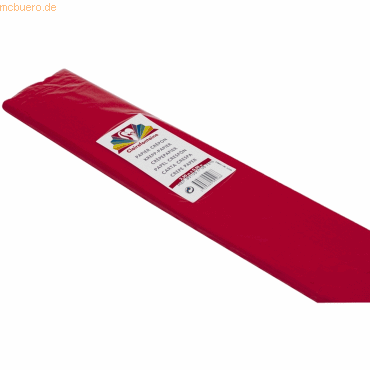 10 x Clairefontaine Krepppapier Premium 2,5x0,5m rot von Clairefontaine