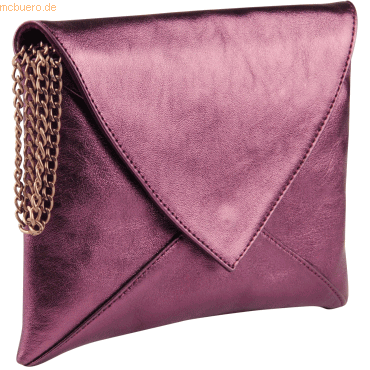 2 x Clairefontaine Handtasche/Clutch Esmeralda Leder 20x14cm cherry von Clairefontaine