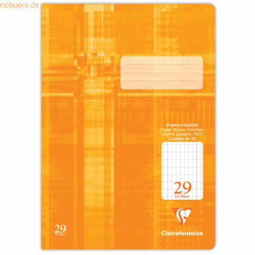 25 x Clairefontaine Schulheft A4 32 Blatt Lineatur 29 rautiert mit Ran von Clairefontaine