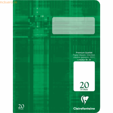 25 x Clairefontaine Schulheft A4 Lineatur 20 16 Blatt von Clairefontaine