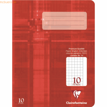 25 x Clairefontaine Schulheft A5 Lineatur 10 16 Blatt von Clairefontaine