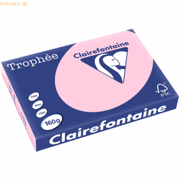 Clairefontaine Kopierpapier Trophee A3 160g/qm VE=250 Blatt rosa von Clairefontaine