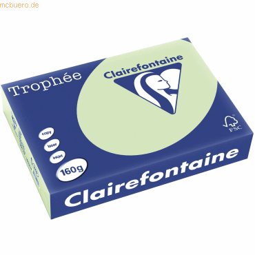 Clairefontaine Kopierpapier Trophee A4 160g/qm VE=250 Blatt apfelgrün von Clairefontaine