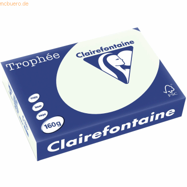 Clairefontaine Kopierpapier Trophee A4 160g/qm VE=250 Blatt blaßgrün von Clairefontaine