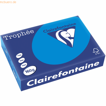 4 x Clairefontaine Kopierpapier Trophee A4 160g/qm VE=250 Blatt karibi von Clairefontaine