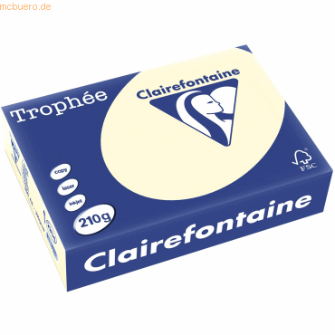 4 x Clairefontaine Kopierpapier Trophee A4 210g/qm VE=250 Blatt elfenb von Clairefontaine