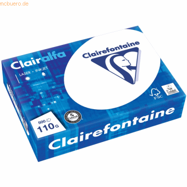 4 x Clairefontaine Multifunktionspapier Clairalfa A4 210x297mm 110g/qm von Clairefontaine