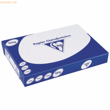 5 x Clairefontaine Kopierpapier Clairalfa A3 120g/qm weiß VE=250 Blatt von Clairefontaine