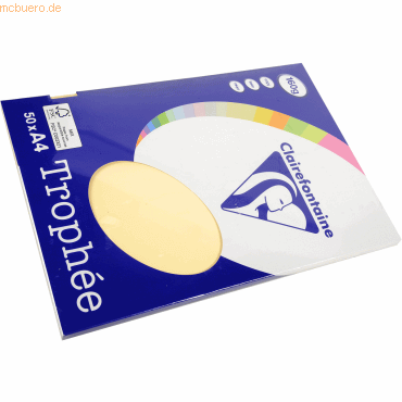 Clairefontaine Kopierpapier Pollen A4 160g/qm 50 Blatt chamois von Clairefontaine