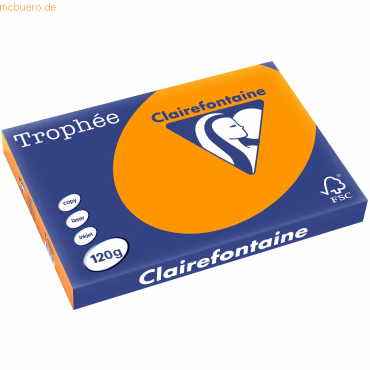 5 x Clairefontaine Kopierpapier Trophee A3 120g/qm VE=250 Blatt intens von Clairefontaine