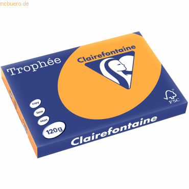 5 x Clairefontaine Kopierpapier Trophee A3 120g/qm VE=250 Blatt mandar von Clairefontaine