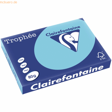 Clairefontaine Kopierpapier Trophee A3 80g/qm VE=500 Blatt blau von Clairefontaine